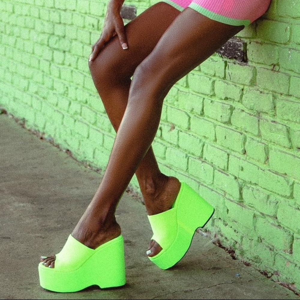 Lime Green Wedges